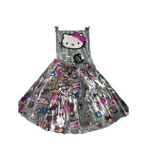 Hello Kitty Dolls Kill My Favorite Things Pvc Sticker Overall Dress Pinafore NWT